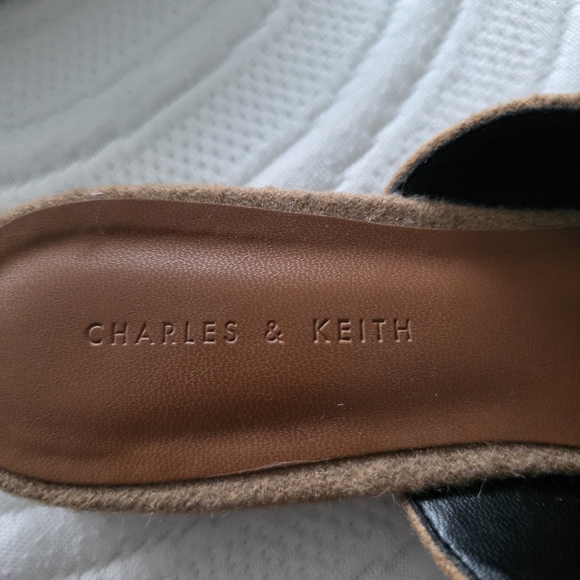 Charles & Keith Brown Floral Embroidered Mules - Picture 3 of 8